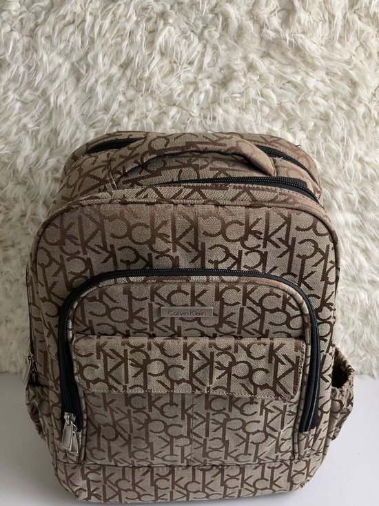 CALVIN KLEIN HUDSON MONOGRAM TAN BACKPACK! main image 12